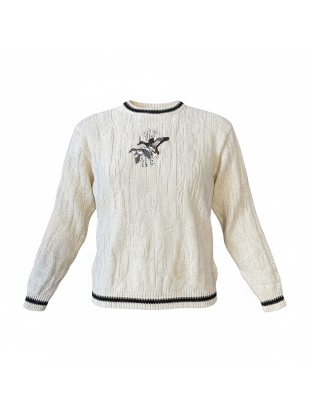 Vintage RedHead Ducks Cable Knit Sweater Men’s Tall XXL Cream Hunting Outdoors U